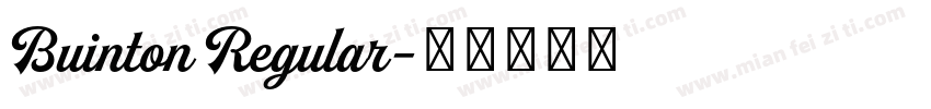 Buinton Regular字体转换